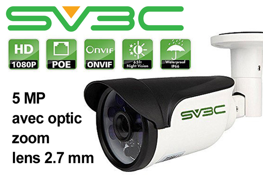 Caméra SVBC 5 MP avec optic zoom lens 2.7 mm